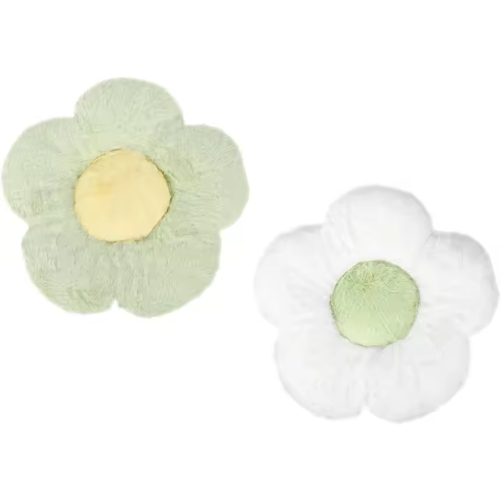 2 piezas de almohadas de suelo con forma de flor, cojín de felpa con forma de flor para asiento de silla, cojín de pétalos suaves - 1