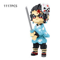 Figura De Anime Demon Slayer Bloques De Construcción Kimetsu No Yaiba Tanjirou Nezuko Zenitsu Kyoujurou Juguetes Para Niños Regalos - details 6