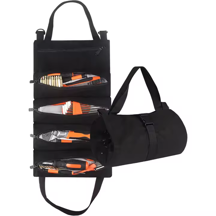 Bolsa De Herramientas Portátil Con 5 Bolsillos - Durable De Lona Canvas - Cremalleras YKK Antirroto - Hebilla Segura - Regalo Amoroso - 1