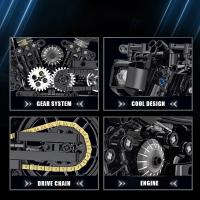Nueva 1:8 Clásica Moto De Bloques De Construcción Modelo Juguete De Cidade Racer Para Niños Niñas Y Adultos MOC Sets De Alta Técnica - details 5