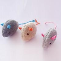Juguete Interactivo Para Gatos 1 Pieza Ratón De Algodón Con Hierba De Gato Azul Gris Rosa Divertido Para Gatos Y Gatitos Para Morder Y Raspar - details 1