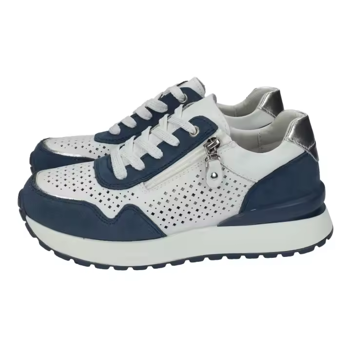 Deportivos marca DOCTOR CUTILLAS para mujer en color marino. Zapatillas Doctor Cutillas para Mujer – Deportivas de Piel Calada – Suela Ergonómica y Cierre con Cremallera - 1