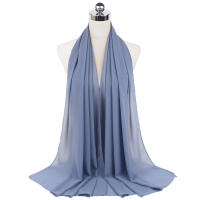 Nueva Elegante Bufanda De Mujer 2023 Modesta En Chiffón Sólido Tamaño Grande Abrazadora Para Cabeza Y Cuello Protección Solar Estilo Fashion - details 76