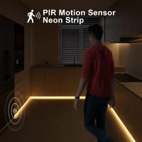 Tira De Luz LED COB Con Sensor De Movimiento PIR USB Para Iluminación Neón Debajo De Armario Cocina Biblioteca Y Pasillo - details 0