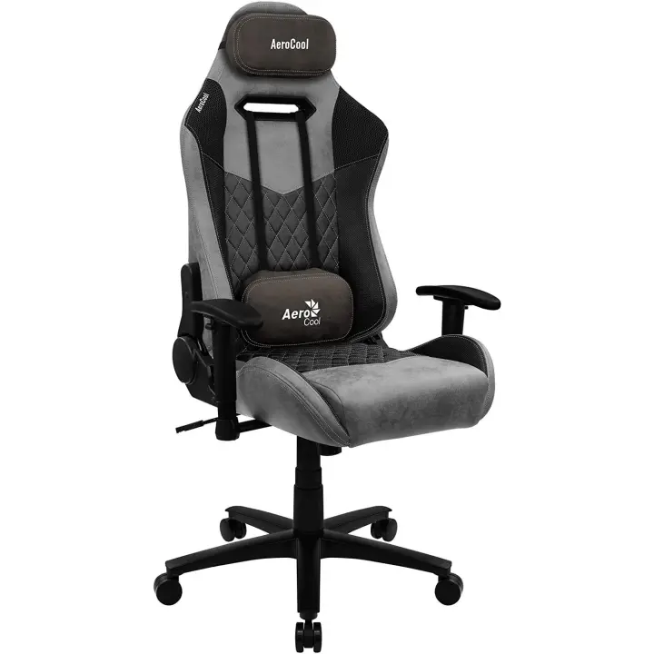 Silla Gamer Aerocool Duke Iron Black Aerosuede | Máximo Confort | Piel Sintética Premium | Fibra de Carbono y Diamante | Brazos Regulables | Balanc - 1