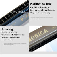 Harmonica Cromática De Boquilla C 24 Agujeros Instrumento De Viento De Madera Organófono Musical Acero Inoxidable Fosfor-bronce Ti-Plated - details 10