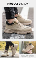 Botas De Seguridad Para Hombre Con Punta De Acero Antideslizantes Antipinchazos Zapatillas De Seguridad Respirables Talla True Fit - details 8