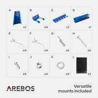 AREBOS Pared Herramientas Pared Perforada Pared Taller Pared Metálica 17 Piezas - details 17