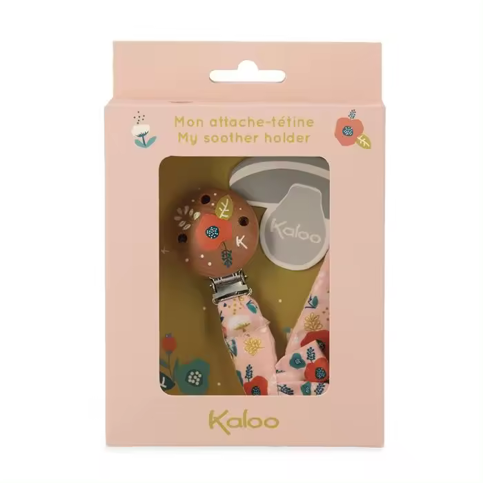 Chupetero de tela de algodón Kaloo con clip de madera y bonitos estampados - ¡Ideal para tu bebé! - 1