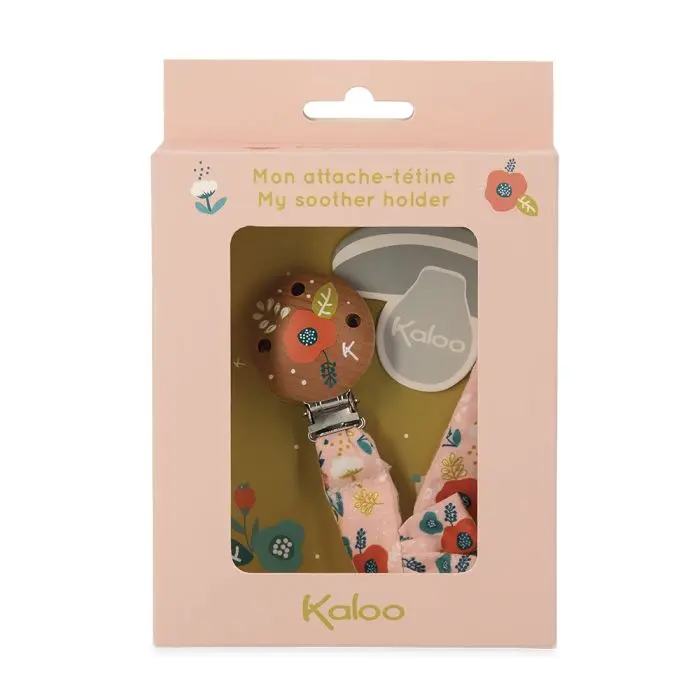 Chupetero de tela de algodón Kaloo con clip de madera y bonitos estampados - ¡Ideal para tu bebé! - 1