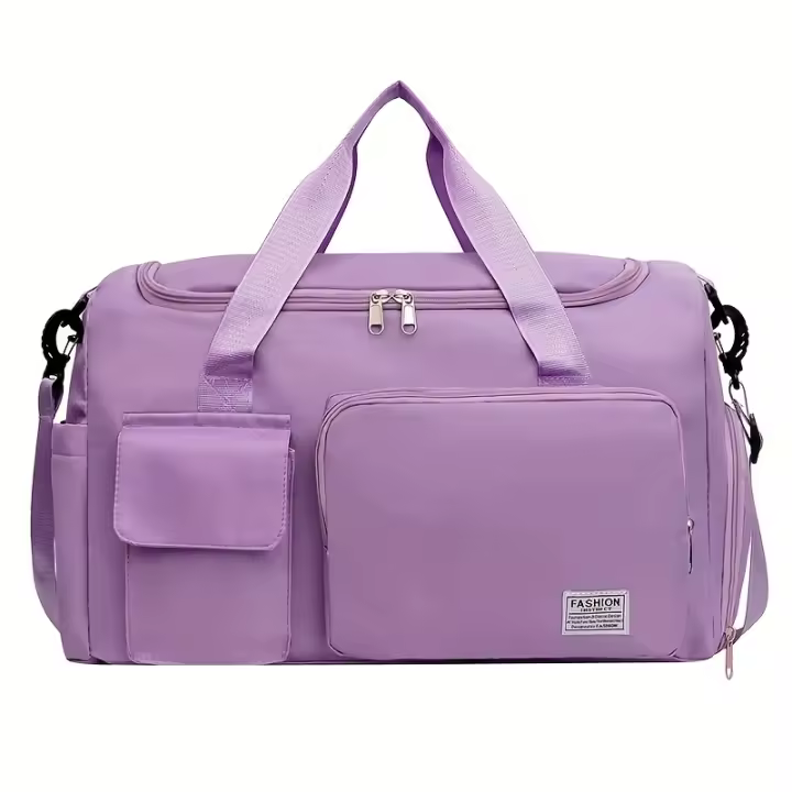 Bolsa de viaje de corta distancia de gran capacidad para mujer, con separación de ropa seca y húmeda. - 1