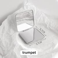 Espejo De Maquillaje Plegable Portátil Doble Cara Acero Inoxidable Pequeño Espejo De Bolsillo Para Viajes Herramienta De Belleza Y Cosmética - details 2