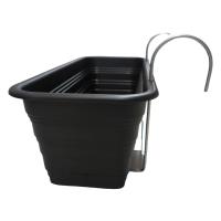 LILI HOME Jardinera de Balcón con Soportes - Fabricada en España - Tamaños Disponibles: 34cm/43cm/58cm - Color Negro/Marrón/Blanco. ideal para cualquier espacio exterior. Esta jardinera, fabricada en España con materiales de alta calidad, incluye todo lo - details 3