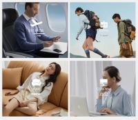 Almohada De Cuello Para Viaje En Avión U Tipo Portátil Para Acampar Al Aire Libre Con Bolsa De Almacenamiento Suministro De Viaje Material De Poliéster 100% Espuma De Memoria - details 4