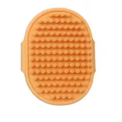Histotree - Cepillo de baño para perros(Naranja), peine removedor de pelo, guante de masaje de limpieza de pelo de goma, accesorios de baño de masaje para ducha de mascotas - 1