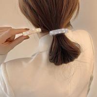Haimeikang Clip Para El Cabello De Moda Para Mujer Con Rhinestone Metálico Y Perlas Accesorios Para El Cabello Barretta Para Cola De Caballo - details 1