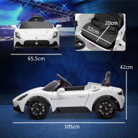 AIYAPLAY Coche Eléctrico para Niños de +3 Años con Licencia Maserati MC20 Carro Eléctrico Infantil con Batería 12V Mando a Distancia Faros Bocina Música y Pantalla - details 2