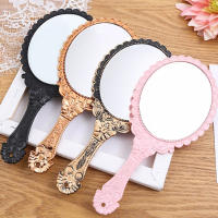 Espejo De Maquillaje Portátil Vintage 1Pcs Oval round Noble Restauración Moda Antigua Herramienta De Belleza Para Viajes - details 1