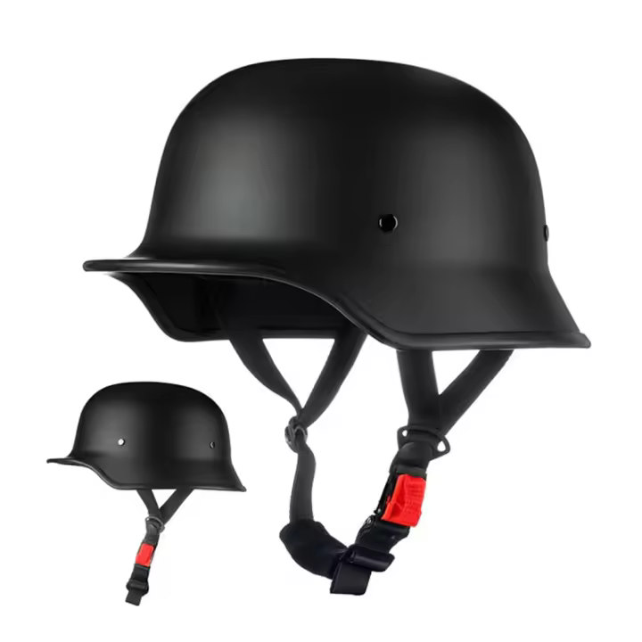 Casco Moto Retro Clásico Alemán Para Hombres Y Mujeres Apropiado Para Motocicletas Material ABS Medio Cabeza DOT Aprobado - 1