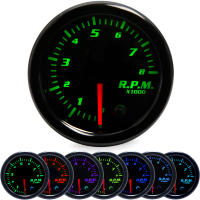 Tacómetro LED De 7 Colores 0-8000 RPM Para Coche De Gasolina Con Indicador De Puntero Medidor De RPM Para 1-8 Cilindros 12V 2" 52mm - details 0