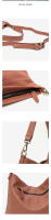 Bolso Hobo De Cuero Genuino Vintage Para Mujer Estilo Casual Con Punzadas Y Patchwork Bolso De Hombro Cruzado Diario - details 5
