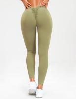 Pantalones De Yoga V-Forma Alta Rebound Levantamiento De Caderas Pleated Sudaderas Entrenamiento Correr Fitness Leggings De Yoga Para Mujer Cintura Elástica Material Poliéster Sin Bolsillos Transpirables Y Cómodos - details 23