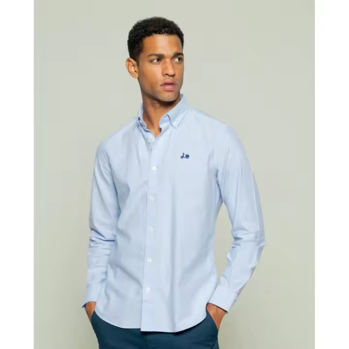 Camisa Oxford Regular Celeste - Scotta - 1