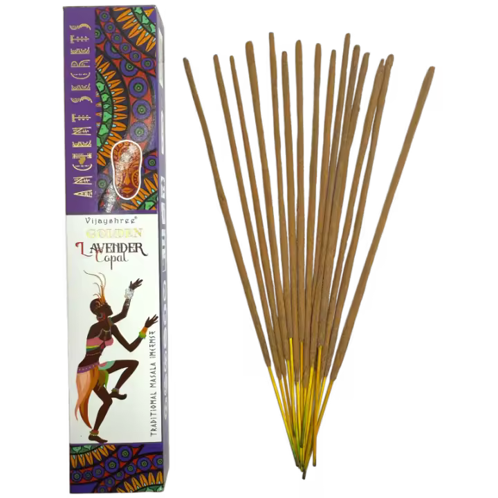 Incienso Copal Dorado y Lavanda Golden Ancient Secrets Vijayshree - Cajetilla de 15gr. - 1