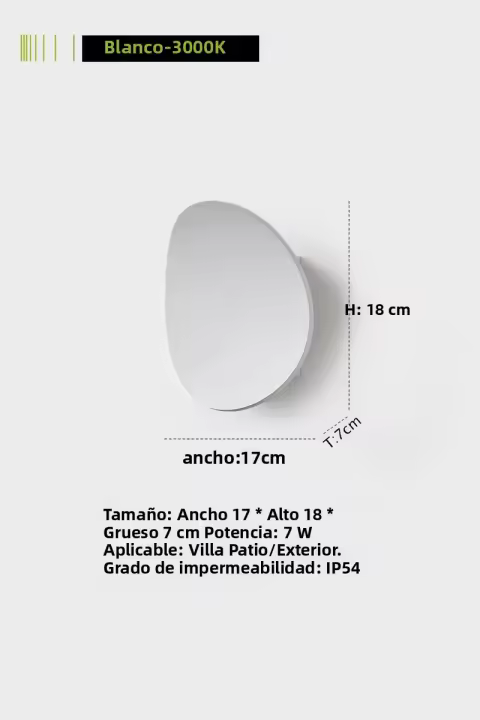 Lámpara De Pared Exterior LED Impermeable En Aleación De Aluminio Para Decoración De Puerta De Garage Patio Y Casa - 1