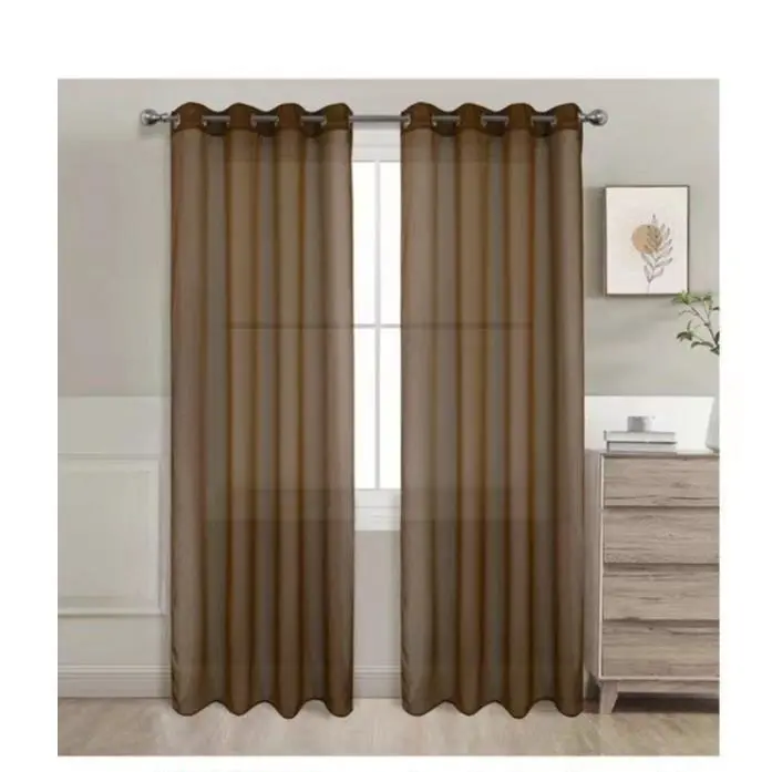 Cortina visillo liso 140x260cm.Decorar para el hogar, sala de estar y dormitorio, estilo americano, 100% poliester.1 panel.Ref：7912 - 1