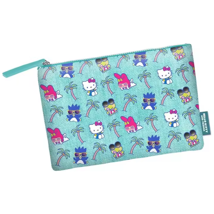 Neceser Hello Kitty, Bolsa de Aseo Hello Kitty, Licencia Oficial 100%, Color Verde, 30,5 x 22,5 x 2 cm, Karactermania - Kiglam - 1