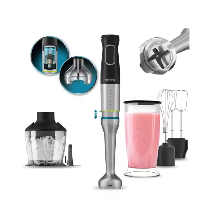 CECOTEC 03962 Batidora de Mano 1500W con Cuchillas de Titanio y Sistema PerreoMove - 1