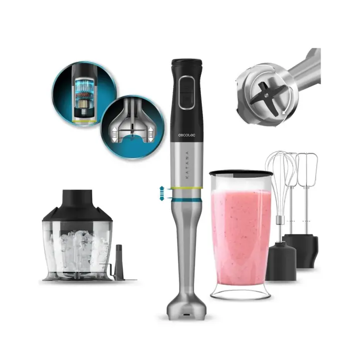 CECOTEC 03962 Batidora de Mano 1500W con Cuchillas de Titanio y Sistema PerreoMove - 1