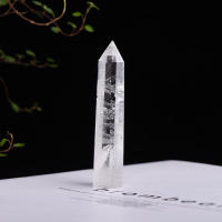 Varita De Cuarzo Claro Y Natural Con Energía Curativa Obelisco Hexagonal De Cristal Punto De Meditación Regalo Para El Hogar Feng Shui Temática De Amor - details 3