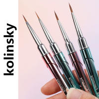 Cepillo De Uñas De Kolinsky Metálico Para Pintura Y Gel UV Herramienta De Manicura Cristalina 1 Pieza - details 0