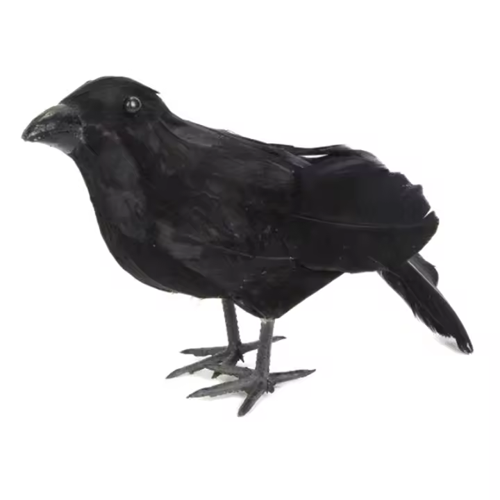 Repelente De Pájaros Negro Corazón De Águila Decoración De Jardín Simulación De Cuervo Raven Control De Plagas Exterior - 1