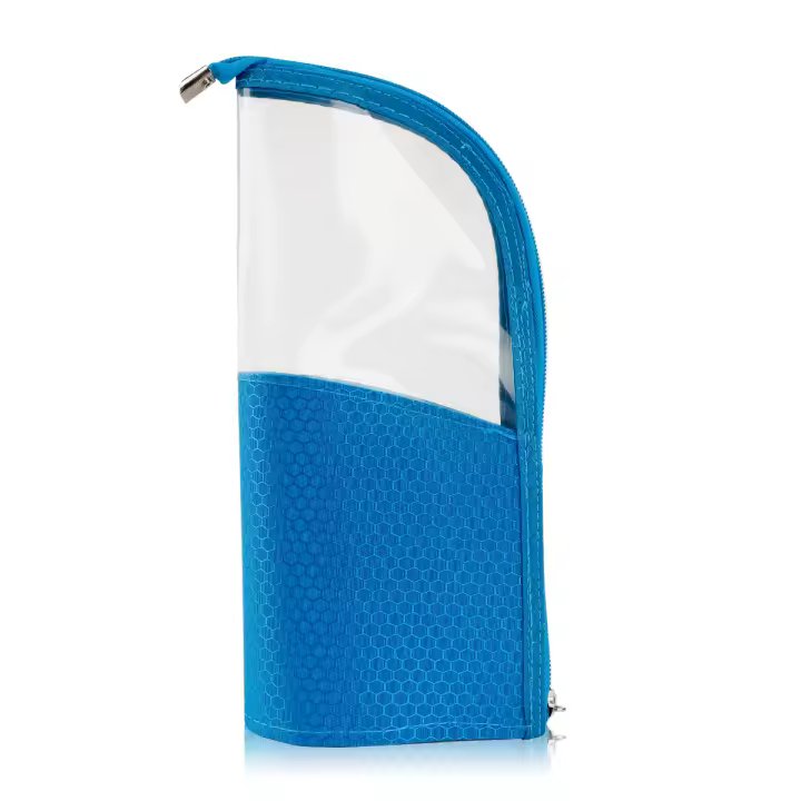 Bolsa De Maquillaje Para Mujer Organizador De Viaje Con Cierre De Cremallera Transparente Y Portador De Cepillos De Maquillaje 1 Pieza - 1