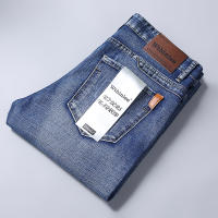 Nuevos Jeans Clásicos Para Hombre Primavera Otoño Moda Negocios Pantalones Vaqueros Rectos Estirados Azul Cómodos De Medio Cinturón - details 42
