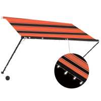 vidaXL Toldo retráctil con LED 250x150 cm Color Amarillo y blanco, Antracita, Crema Protección Rayos UV para Terraza Patio Exterior Jardín - details 2