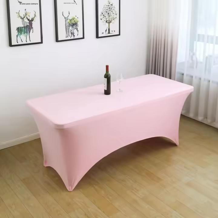 Enagua De Mesa Elástica Para Boda Fiesta Cumpleaños Decoración De Mesa Al Aire Libre Barra De Cócteles Impermeable Polyester/Cotton - 1