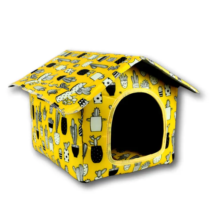 Casa De Mascotas Plegable Y Desmontable Resistente Al Agua Para Gatos Y Perros Ideal Para Ambientes Exteriores Suministros Para Mascotas - 1