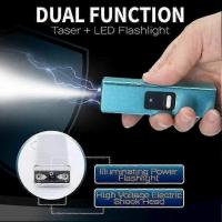 Multifunctional electric shock self-protection mini flashlight portable retractable flashlight - details 1