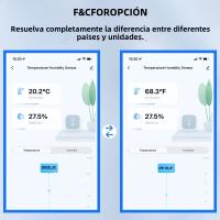 Termómetro Y Higrómetro Bluetooth Wifi Tuya Sensor De Humedad Y Temperatura Para Smart Home Compatible Con Alexa Y Google - details 2