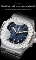 Reloj De Hombre POEDAGAR Lujo Cuadrado Impermeable Luminoso Con Fecha Reloj De Pulsera Casual De Acero Inoxidable Quartzo - details 8