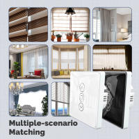Interruptor De Cortina ZigBee MOES Panel De Toque De Vidrio 2.5D Inteligente Compatible Con Alexa Google Home Tuya Control Remoto Por App - details 10
