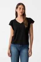 Camiseta Kira negra de Tiffosi. Camiseta básica de algodón imprescindible en tu fondo de armario de esta temporada - details 3
