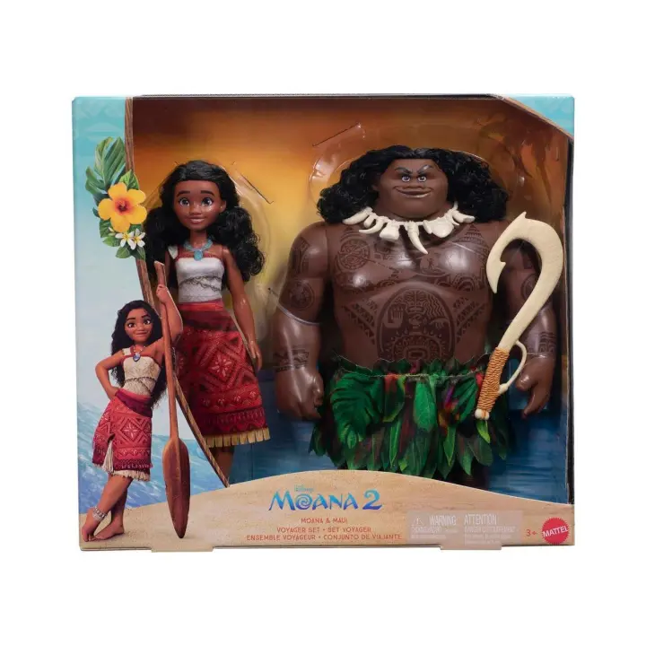 Disney Princess Pack 2 Muñecos Vaiana Y Maui Vaiana 2 (Mattel JDD43) - 1