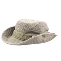 Sombrero De Pesca Para Hombres Sombrero De Pescar Ajustable De Malla De Algodón Sombrero De Sol De Exterior Estilo Cowboy Occidental Casquete - details 3