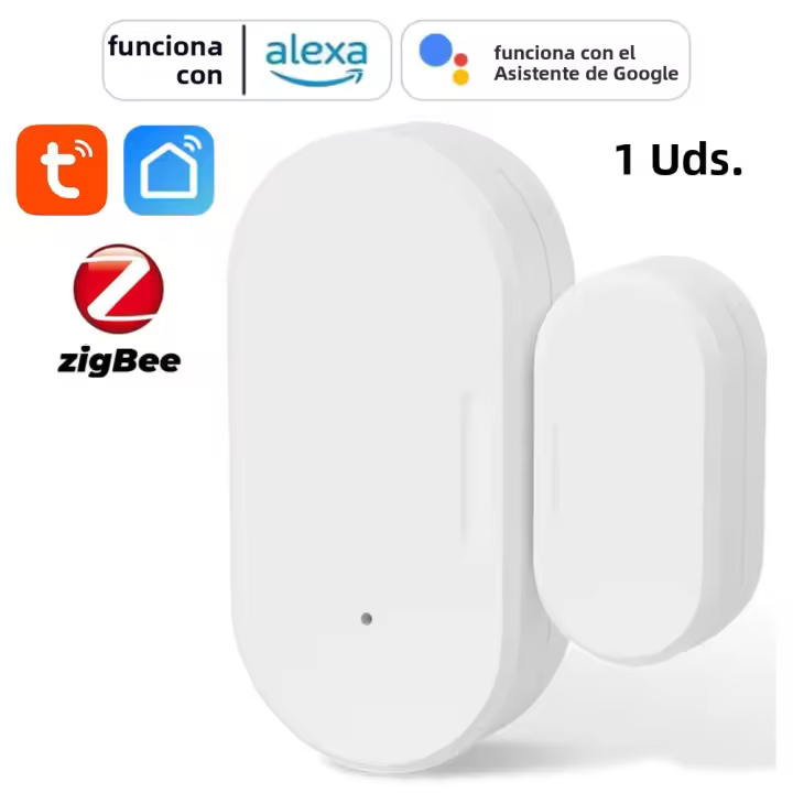 Sensor De Puerta Y Ventana Inteligente ZigBee Tuya Seguridad Doméstica Alarm System Compatible Con Alexa Google Assistant - 1
