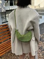 Bolso De Hombro Para Mujer De Cuero Genuino De Seda Mate Cuadrado Suelto Ondulado Invierno Otoño Bolso Cruzado Diario De Alta Gama - details 9